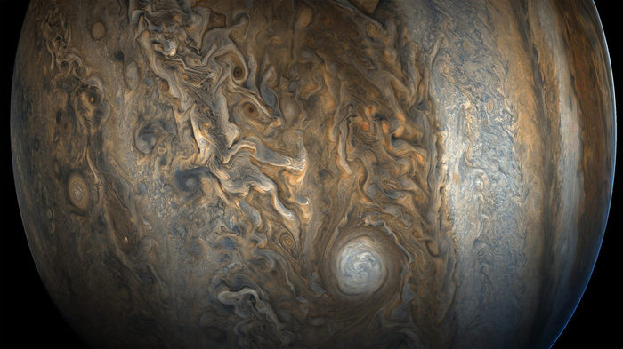 «Juno» передал великолепные снимки облаков Юпитера Juno, юпитер, космос, длиннопост