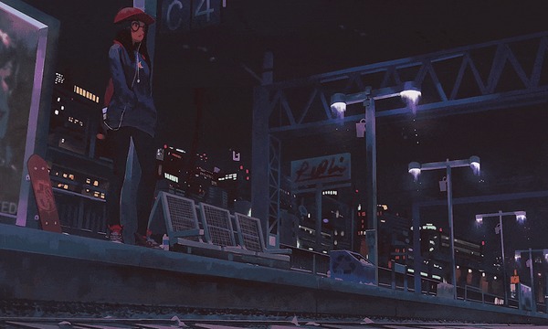 Train Stop , , Anime Art, Klegs