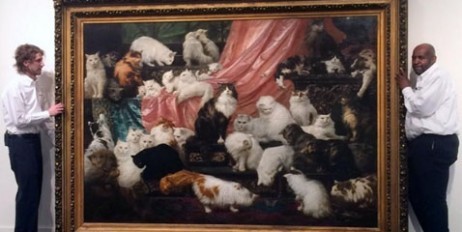 Pictures with cats before the invention of the Internet - cat, Painting