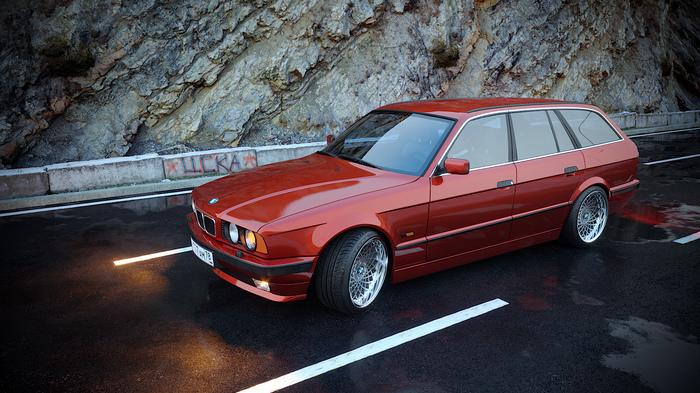 BMW E34 5er BMW, Bmw e34, 3ds Max, Corona Render, , , Photoshop,  , 