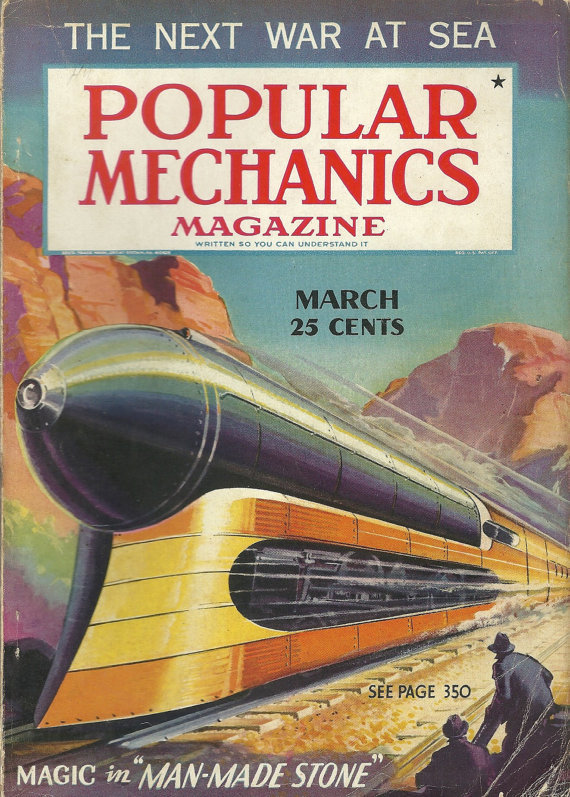 Trains of the future on the covers of magazines of the past - Technics, Retro, Story, Future, Retrofuturism, A train, Magazine, Longpost