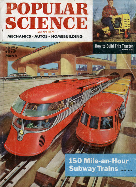 Trains of the future on the covers of magazines of the past - Technics, Retro, Story, Future, Retrofuturism, A train, Magazine, Longpost