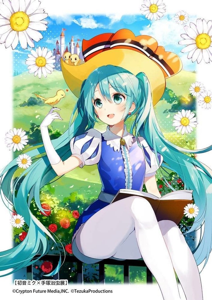 Some art of Hatsune Miku part 6 - Hatsune Miku, Anime art, Not anime, Anime, Eared, Nyasha, Chibi, Longpost, Chibi