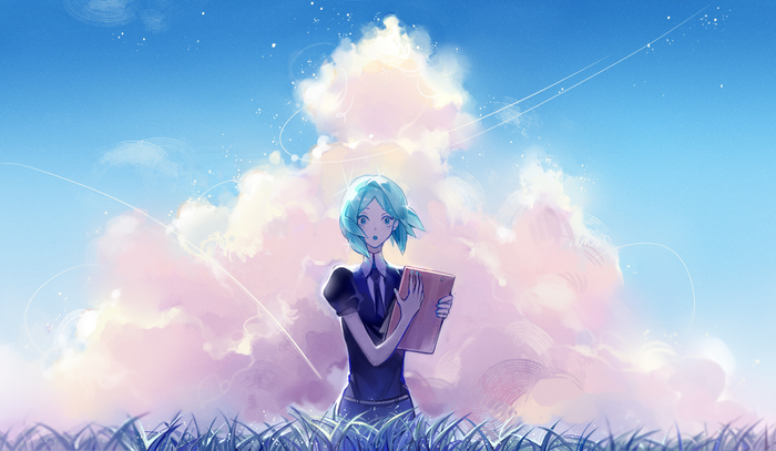 Начало - Anime Art, Аниме, Houseki No Kuni, Phosphophyllite, Cinnabar