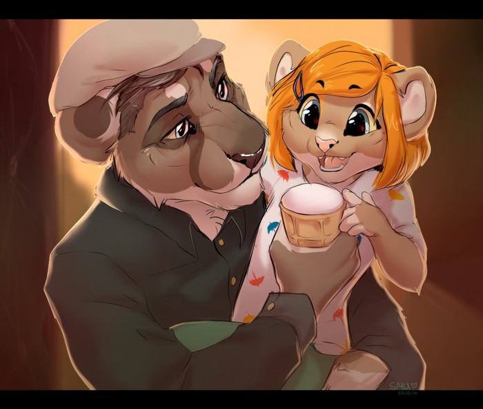 Ice cream - Furry, Smileeeeeee, Furry art, Furry feline