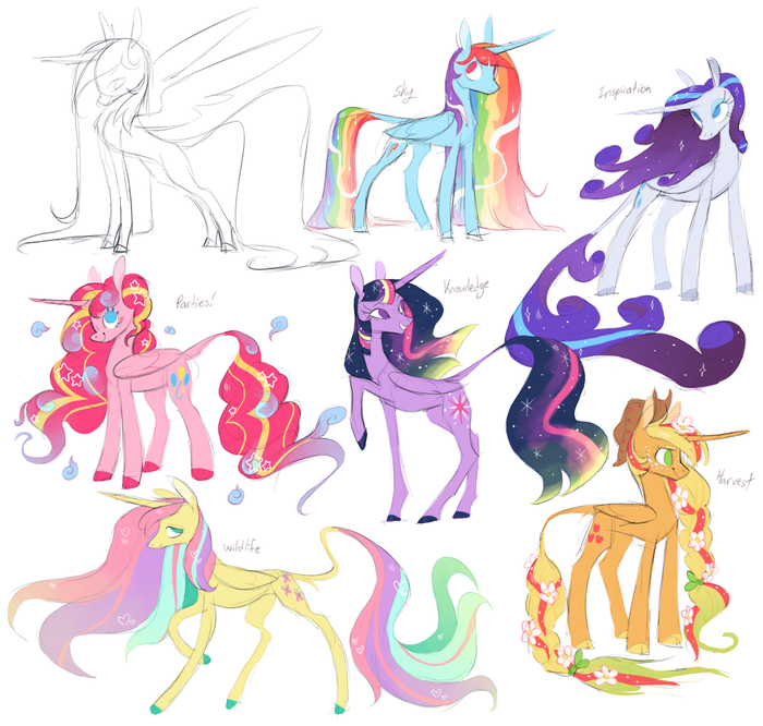  mane 6 by 8xenon8 My Little Pony, Mane 6, Twilight Sparkle, Rarity, Rainbow Dash, Fluttershy, Applejack, Pinkie Pie