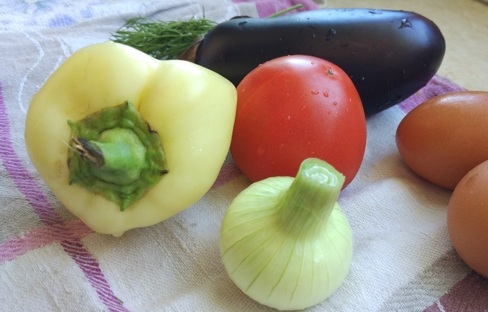 По мотивам омлета по-испански Еда, Омлет, Приготовление, Готовим дома, Завтрак, Длиннопост