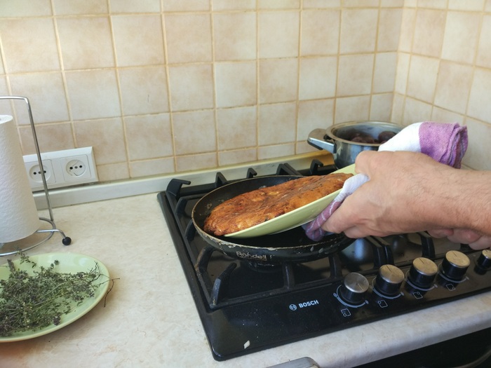 По мотивам омлета по-испански Еда, Омлет, Приготовление, Готовим дома, Завтрак, Длиннопост