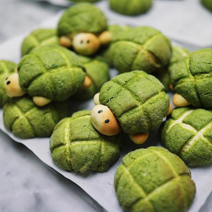 Bread with melon taste in the form of cute turtles :) - Bread, Food