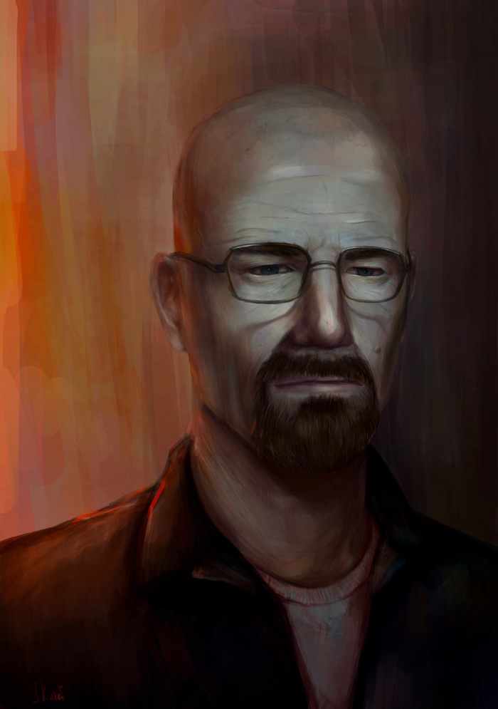 Yeah Heisenberg - My, Breaking Bad, Walter White, Digital, Computer graphics, Portrait, Drawing, Art, Serials