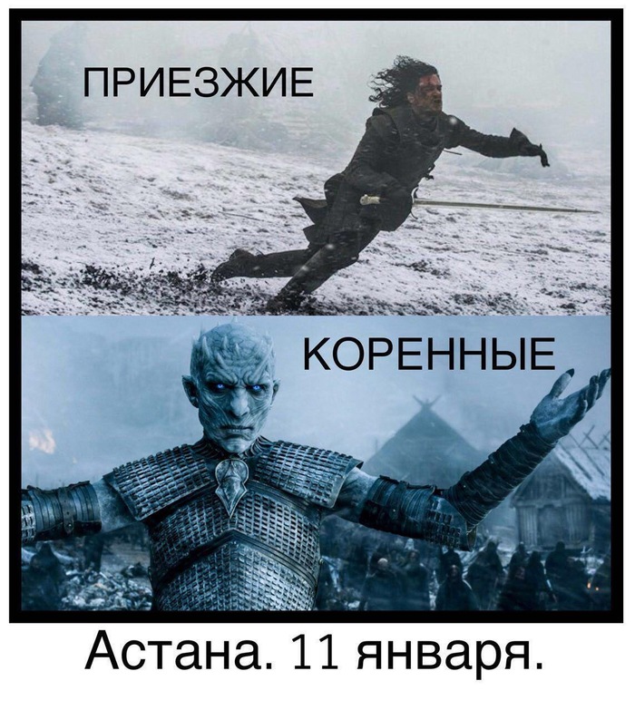 January 11 in Astana - Weather, Astana, Blizzard, Game of Thrones