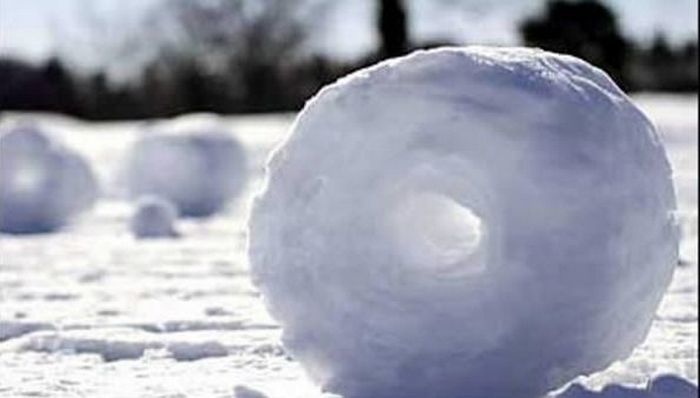 Snow rollers in Ohio - Nature, Winter, Unusual, Natural phenomena, Weather, Snow, Longpost
