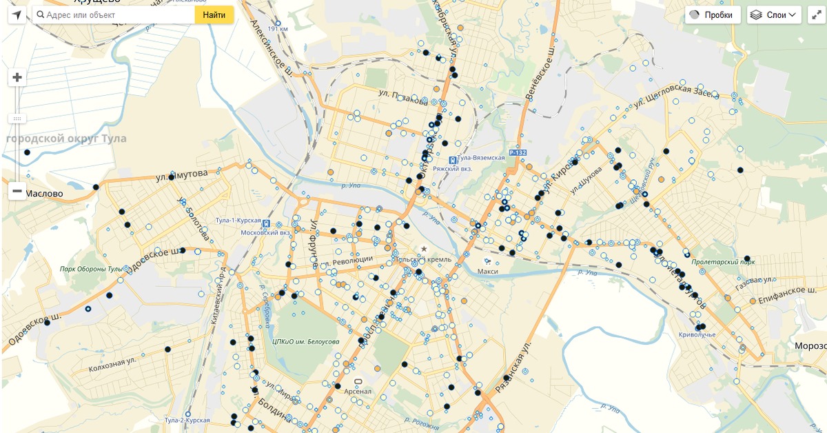 Карта камер тверь. Криволучье Тула на карте. Карта камер Казани. Карта города Тулы Криволучье.