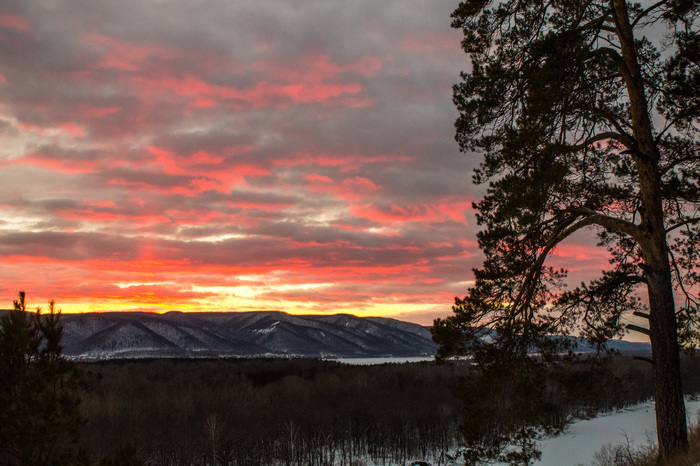 Sunset over the Volga - My, Sunset, Volga river, Mastryukovskie lakes, Shiryaevo, Samara Region