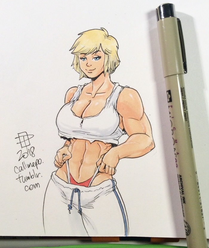 Power Girl - Callmepo, Арт, Крепкая девушка, Пауэр Гёрл, DC Comics