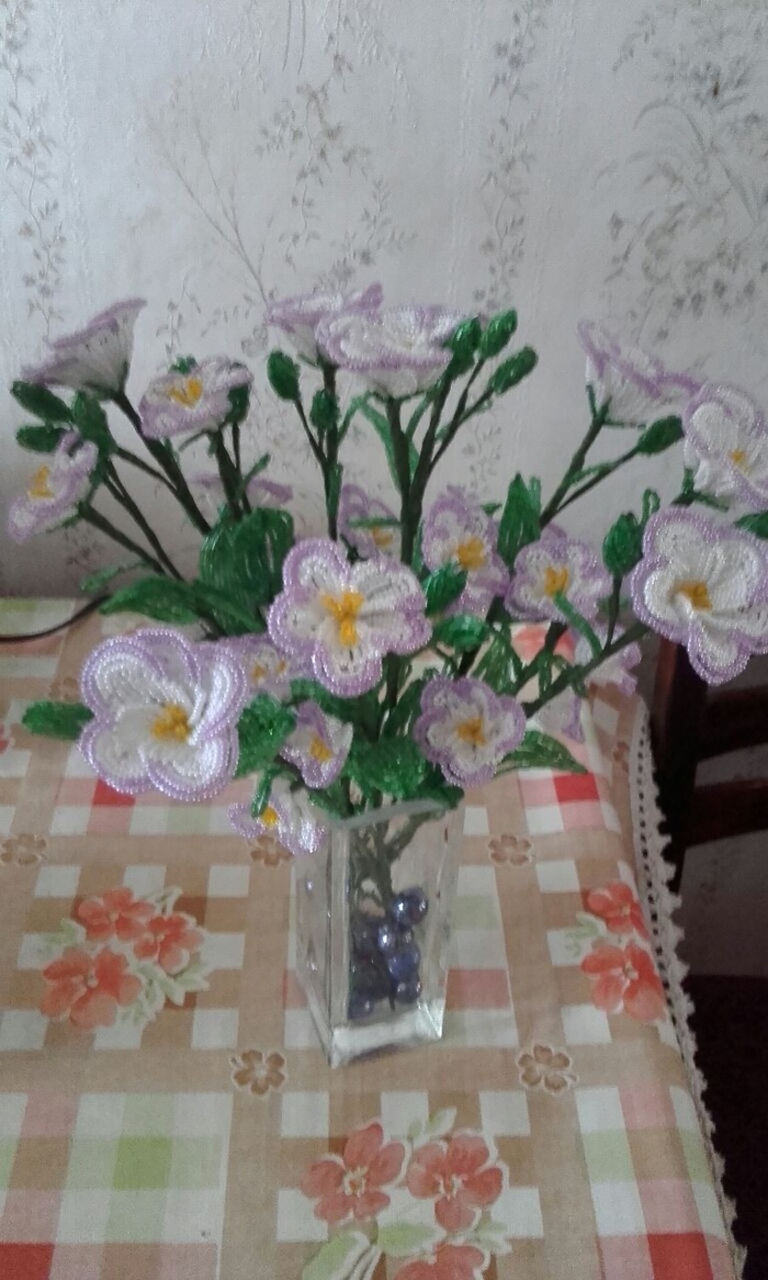 Flowers and trees from beads. - With your own hands, Beading, Beads, Interior Design, Longpost