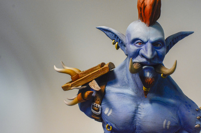 Troll (World of Warcraft) - My, Лепка, , Bust, Figurine, World of warcraft, Sculpture, Polimer clay, Polymer clay, Longpost, Figurines