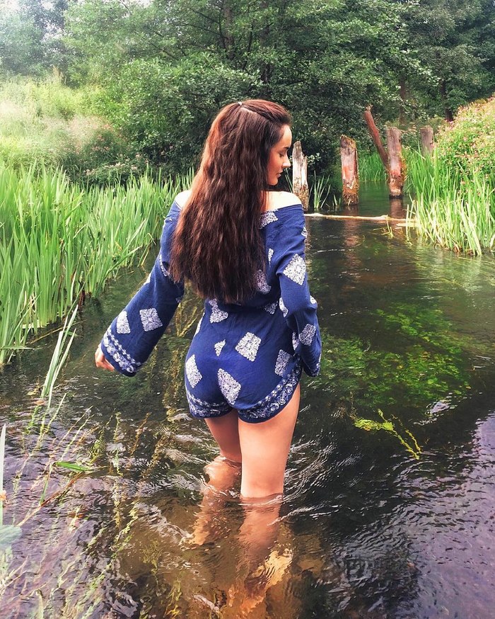 Knee-deep in water - Girls, Water, River, Pond, Swamp