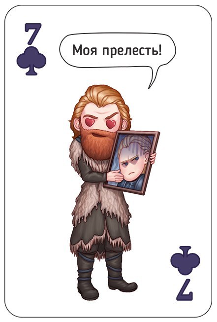 Funny cards on the Game of Thrones from the artist Maria Rossing, who draws under the nickname Zella Art (part two). - Game of Thrones, Playing cards, Art, Humor, Longpost