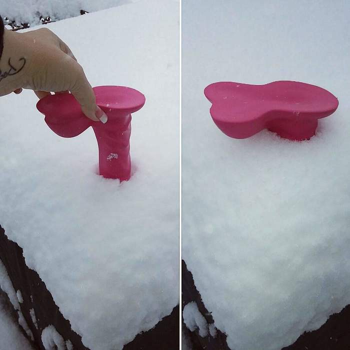 How much snow fell! - Penis, Snow, , Not mine, Depth