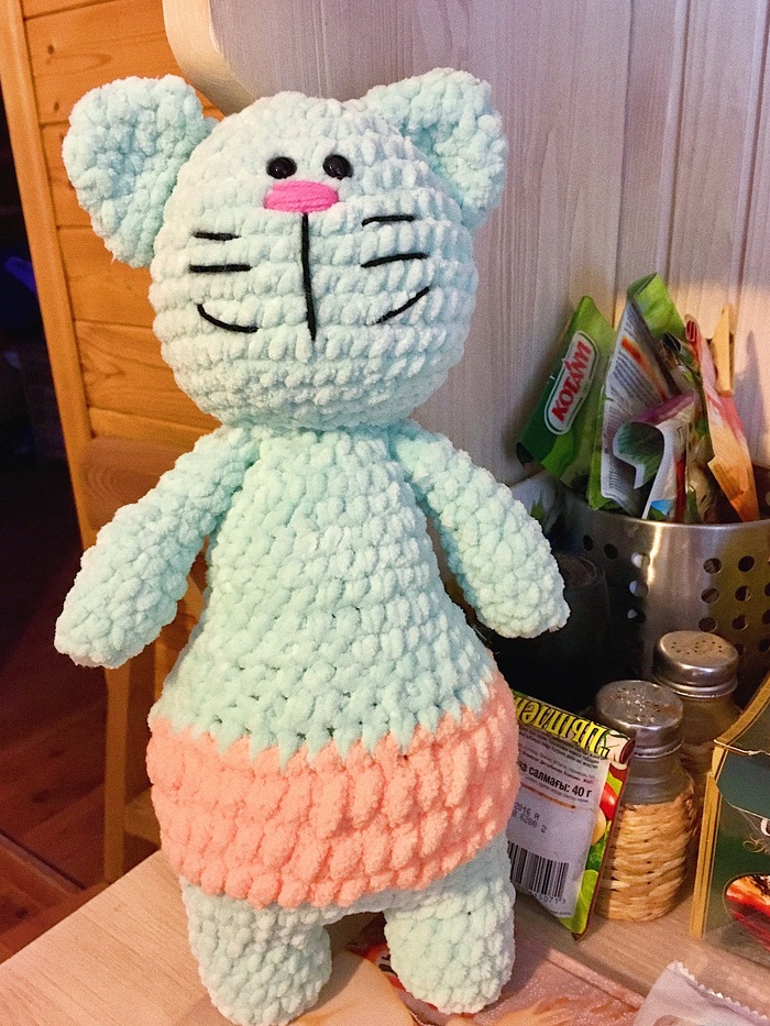 The day is not in vain. - Needlemen, Amigurumi, cat, Crochet