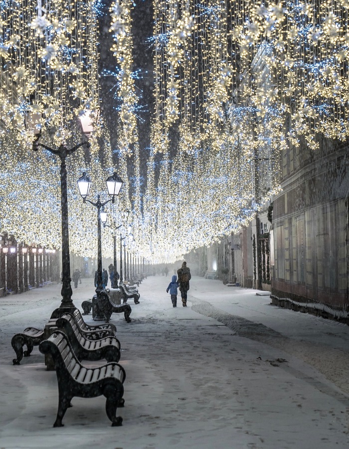 Walk in a fairy tale... - The photo, Snow, Moscow, Nikolskaya Street