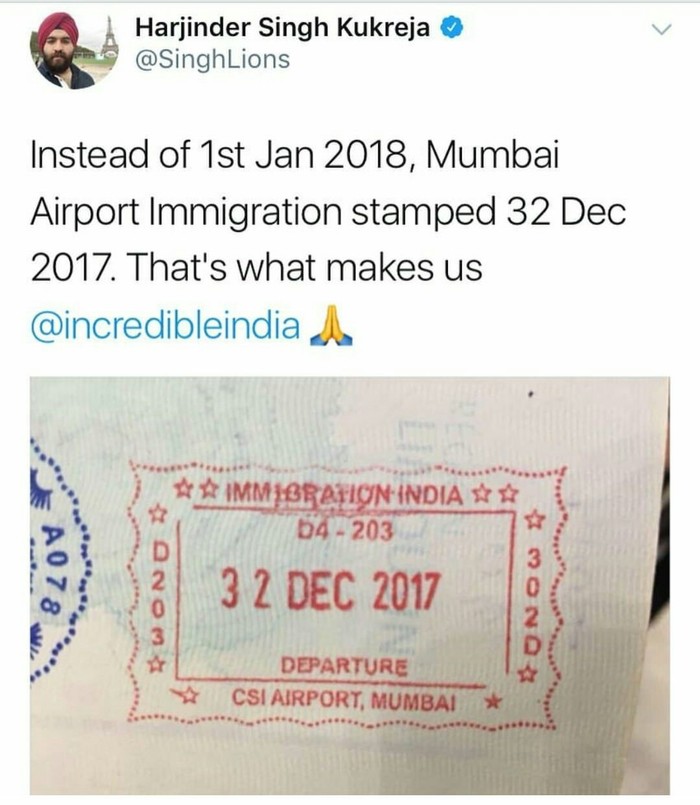 Incredible India - India, The airport, Error, Reddit