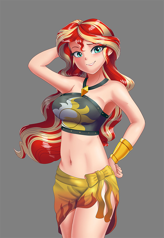 Sunset beach outfit My Little Pony, Equestria Girls, Sunset Shimmer, Thebrokencog