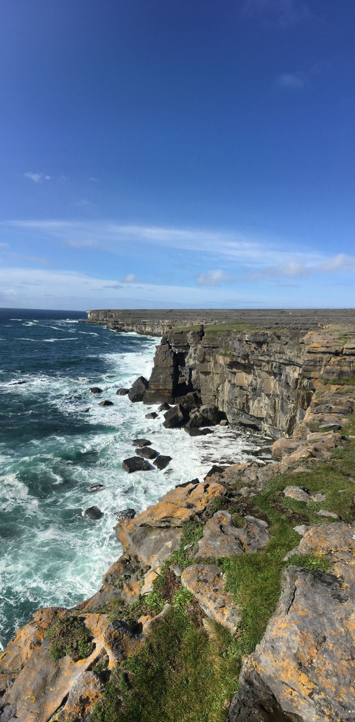 One day on the Aran Islands - My, , Панорама, Ocean, The rocks, Ireland