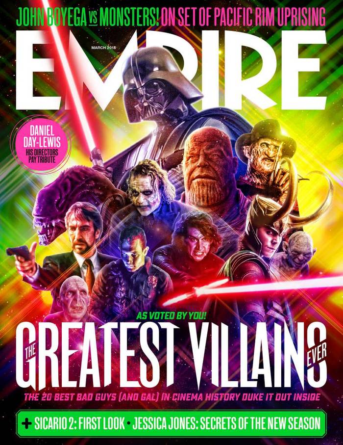 The Greatest Movie Villains on the cover of Empire - Joker, Villains, Empire, Magazine, news, Movies