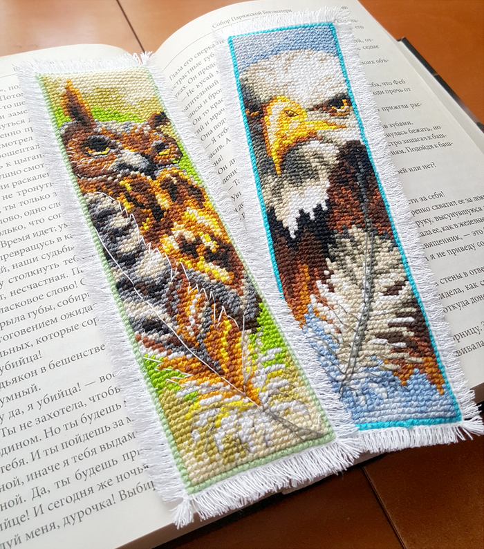 Вышитые закладки для книг