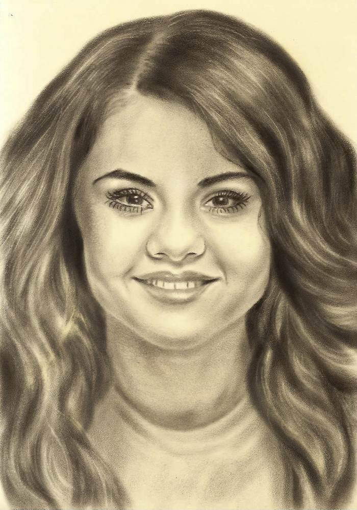 Selena Gomez - My, Art, Portrait, Graphics, The singers, Actors and actresses