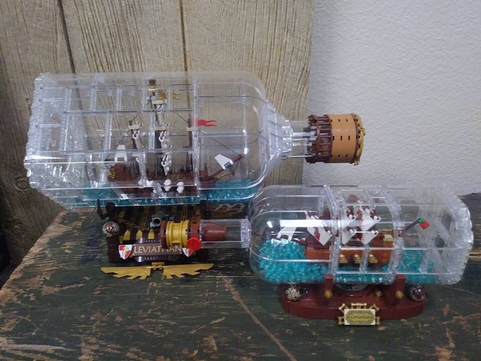 The work of the author jakesadovich77 and Lego designers - Lego, Reddit, , Ship in a bottle, Bottle, Ship