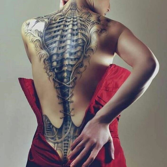 Chic - Tattoo, Beautiful girl, Back