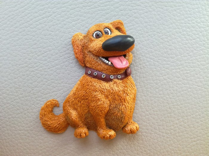 Doggy Magnet - My, Dog, , , Polymer clay, Handmade, Magnet, Magnets