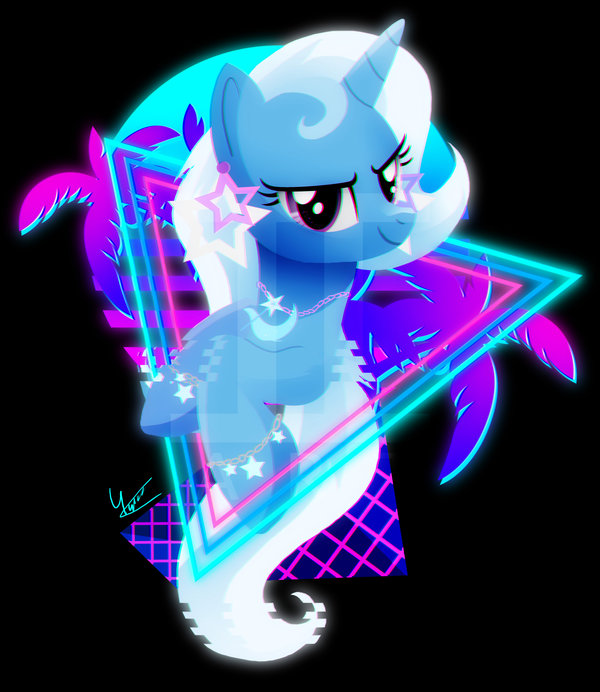 Synthwave-Trixie by ii-art - My little pony, The Great and Powerful, Trixie