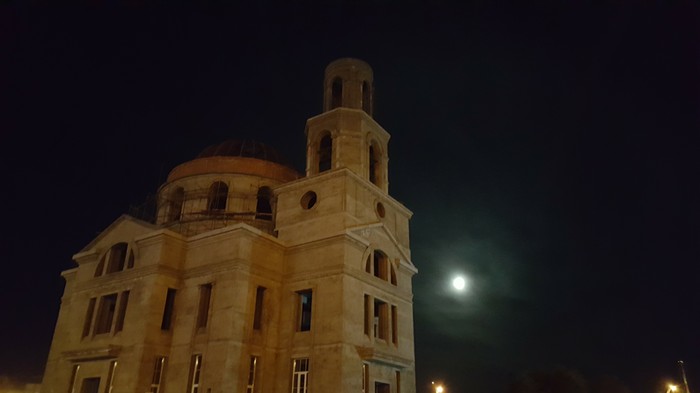 Church under construction... - My, Kripota, Church, Night