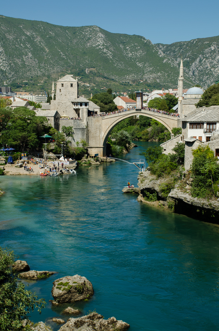 Balkans. Part 4. Mostar and the Red Bull event - My, Balkans, Sport, , Church, River, Nikon, Bosnia and Herzegovina, Bridge, Longpost