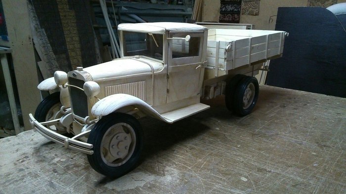 1/6 scale wooden GAZ-AA truck model - Homemade, With your own hands, Modeling, Not mine, Longpost