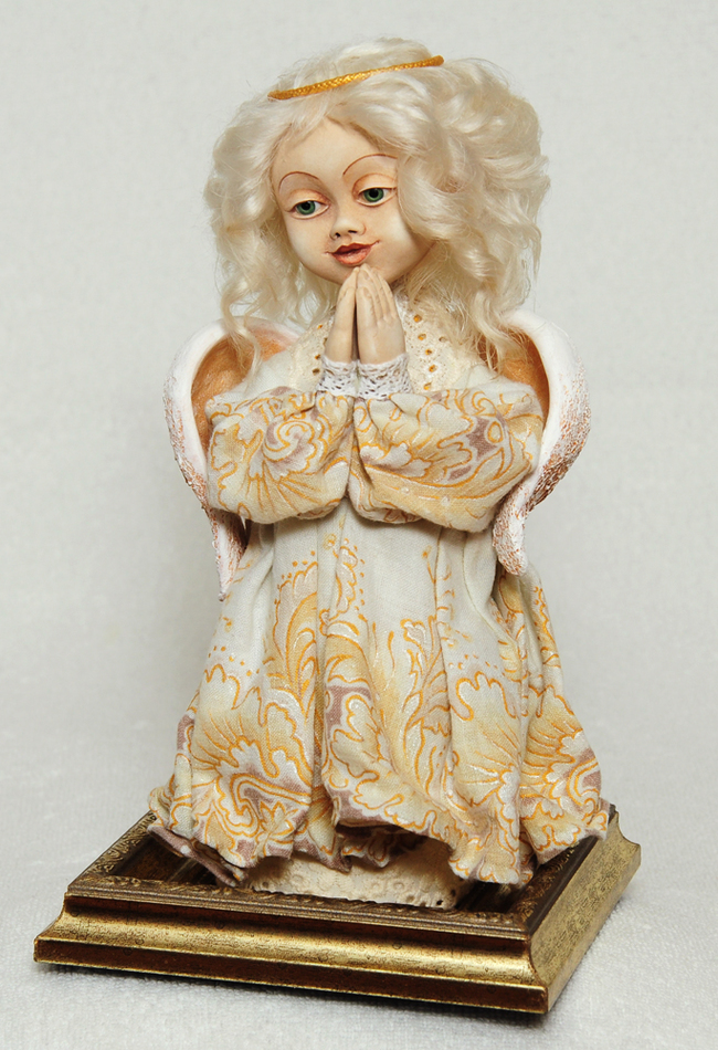 thoughtfully angelic - My, Doll, Angel, Creation, Needlework without process, Handmade, Longpost