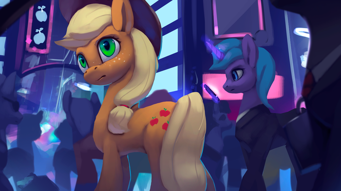 Applejack Lost in the City My Little Pony, Ponyart, Applejack, Rodrigues404