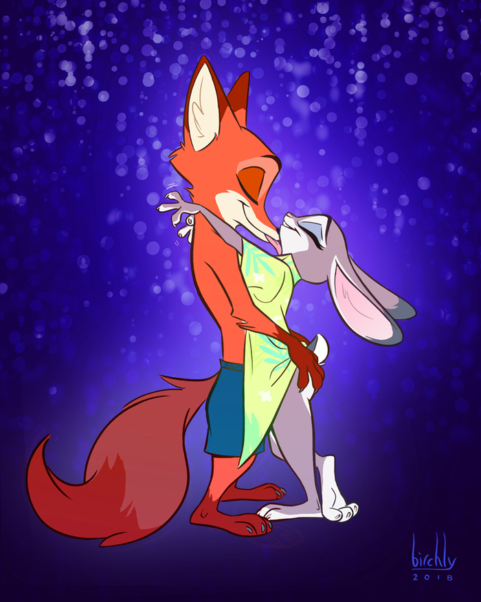 A little caress - Zootopia, Zootopia, Nick and Judy, Birchly