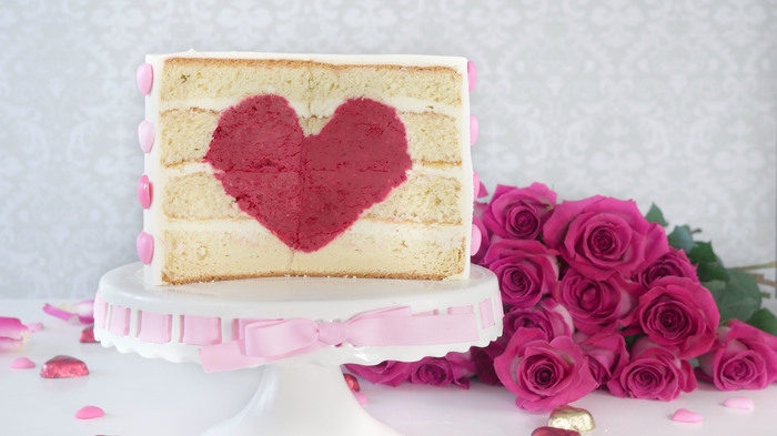Cake Heart. Valentine's Day Gift - My, Cake, Heart, Valentine's Day, Dessert recipes, Recipe, Dessert, Presents, Video, Longpost