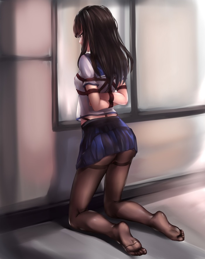 My connected... - Stockings, Anime, Anime girls, , Mini skirt, Bondage