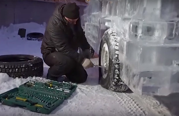 Новосибирец сделал Gelandewagen изо льда - Гелендваген, Мерседес, Авто, Лед, Зима, Новосибирск