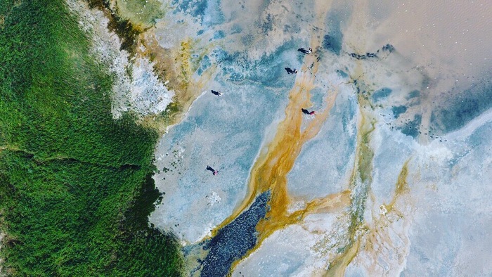 A picture from space. Stop, wait a minute... - My, Quadcopter, Crimea, Lake, Dead Lake