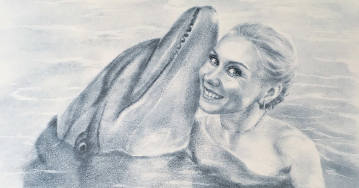 Леночка дельфин. Девочка и Дельфин. Девушка и Дельфин рисунок. Дельфин рисунок карандашом.
