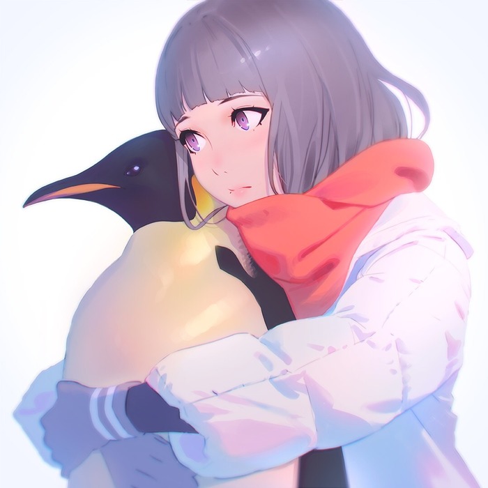 Emperor Penguin - Art, Drawing, Penguins, Ilya Kuvshinov