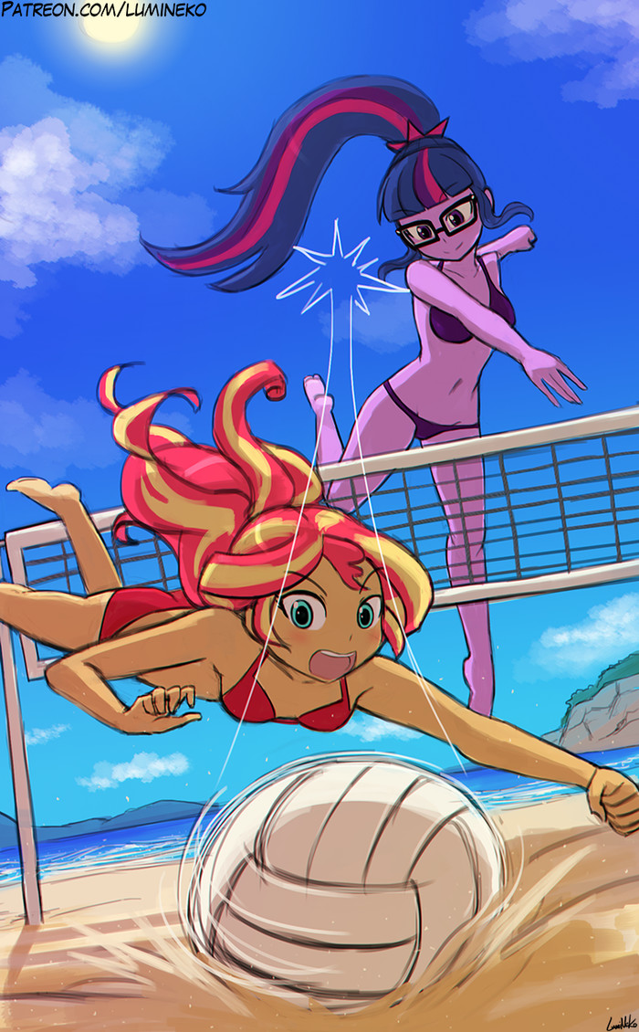 Fun in the Summer! - My little pony, Equestria girls, Sunset shimmer, Twilight sparkle, MLP Edge, Lumineko