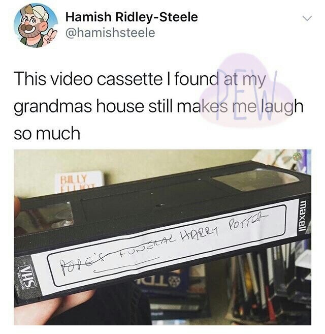 What's more important?) - Grandmother, Harry Potter, Videotapes, Picture with text